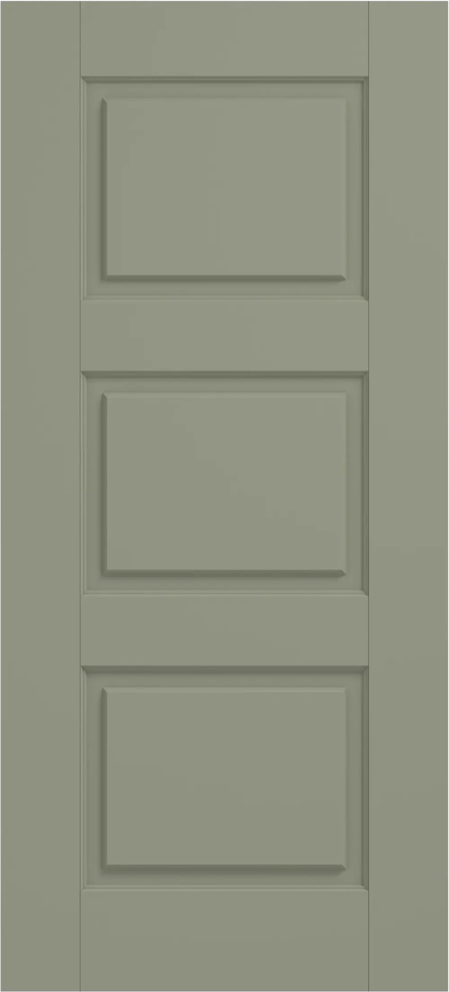 Contemporary Edge Smooth 3-Panel Fiberglass Entry Door (MST-E701)