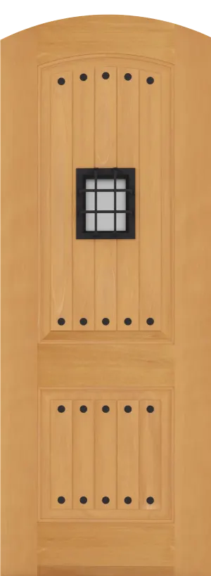 Bruster Rustic Knotty Alder Fiberglass Entry Door