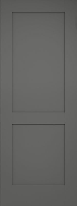 Contemporary Edge Smooth 2-Panel Fiberglass Entry Door