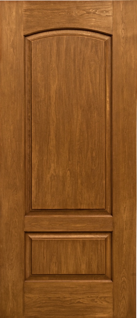 Rustic Cherry 2-Panel Fiberglass Entry Door (MST-C100)