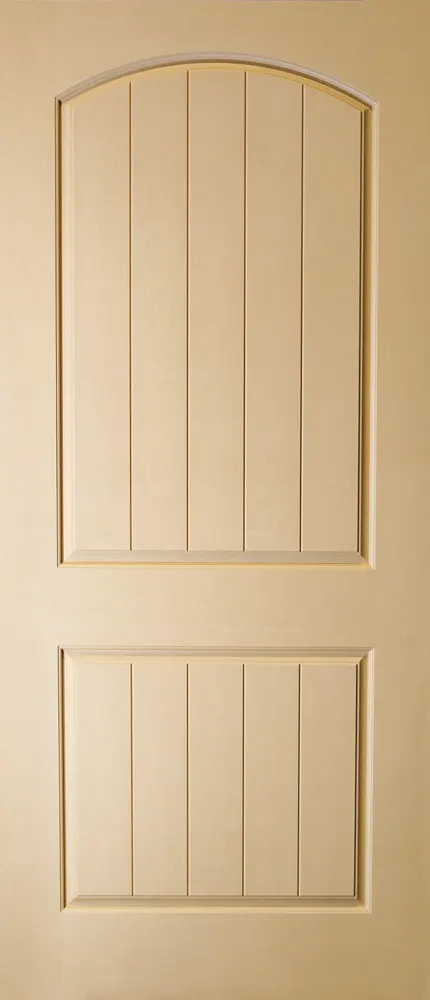 2 Panel Camber Top Plank Fiberglass Entry Door