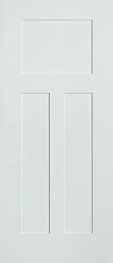 3 Panel Craftsman Shaker Fiberglass Entry Door