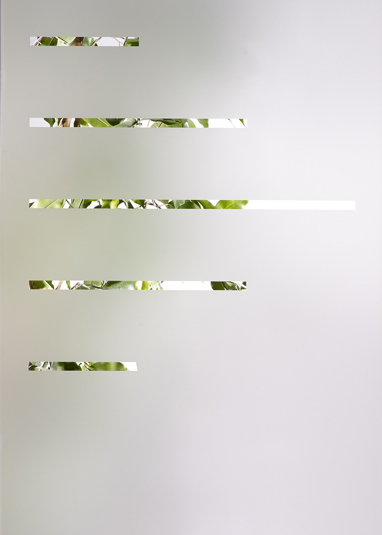Asymetrik decorative door glass