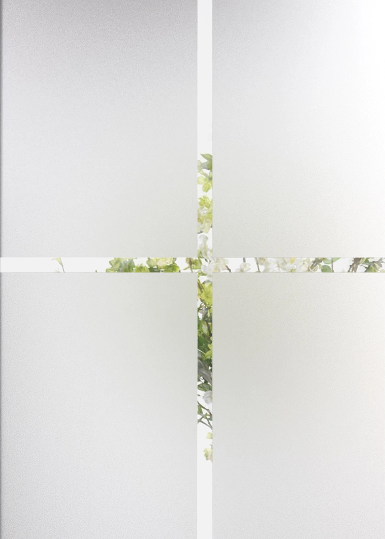 Balance decorative door glass