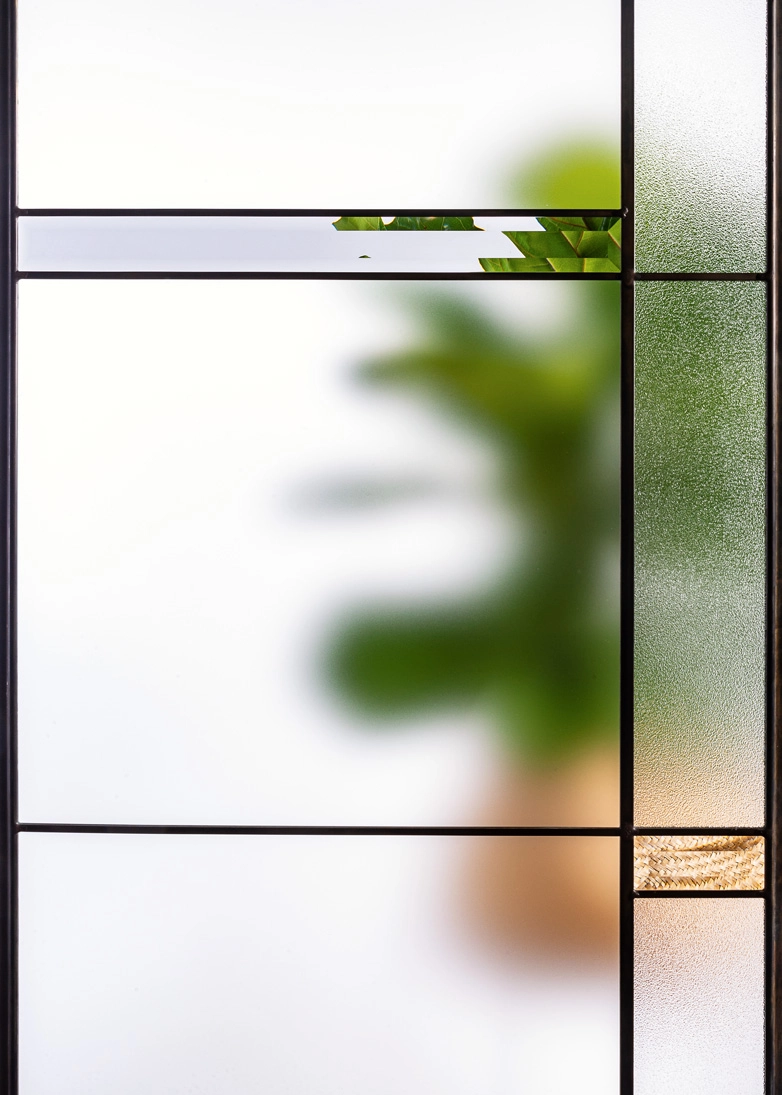 Belmont decorative door glass