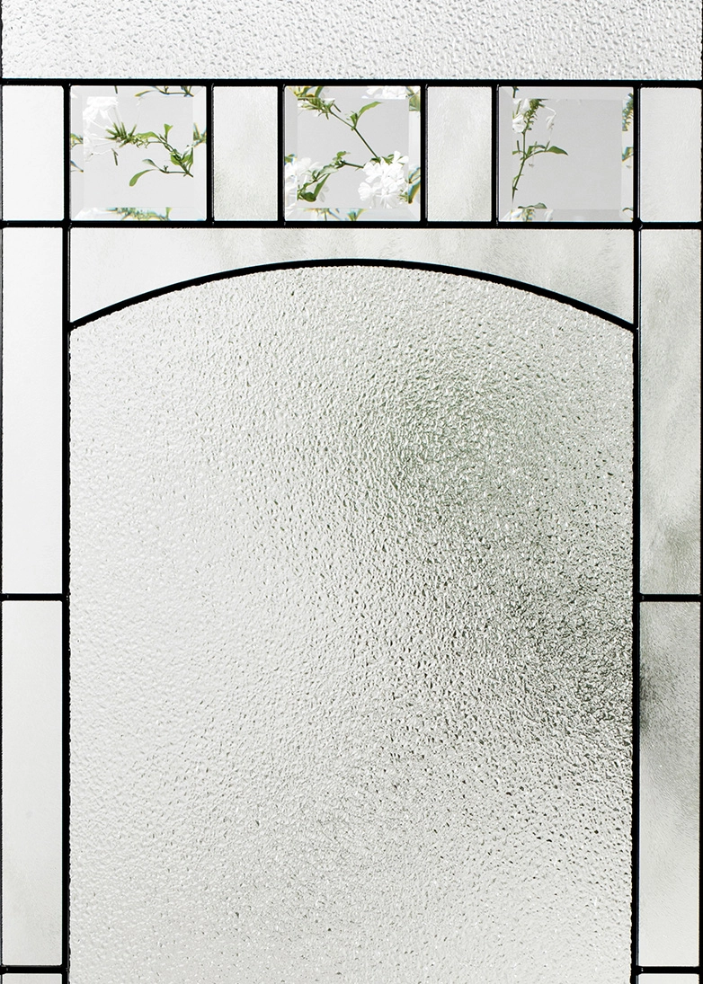 Bistro decorative door glass