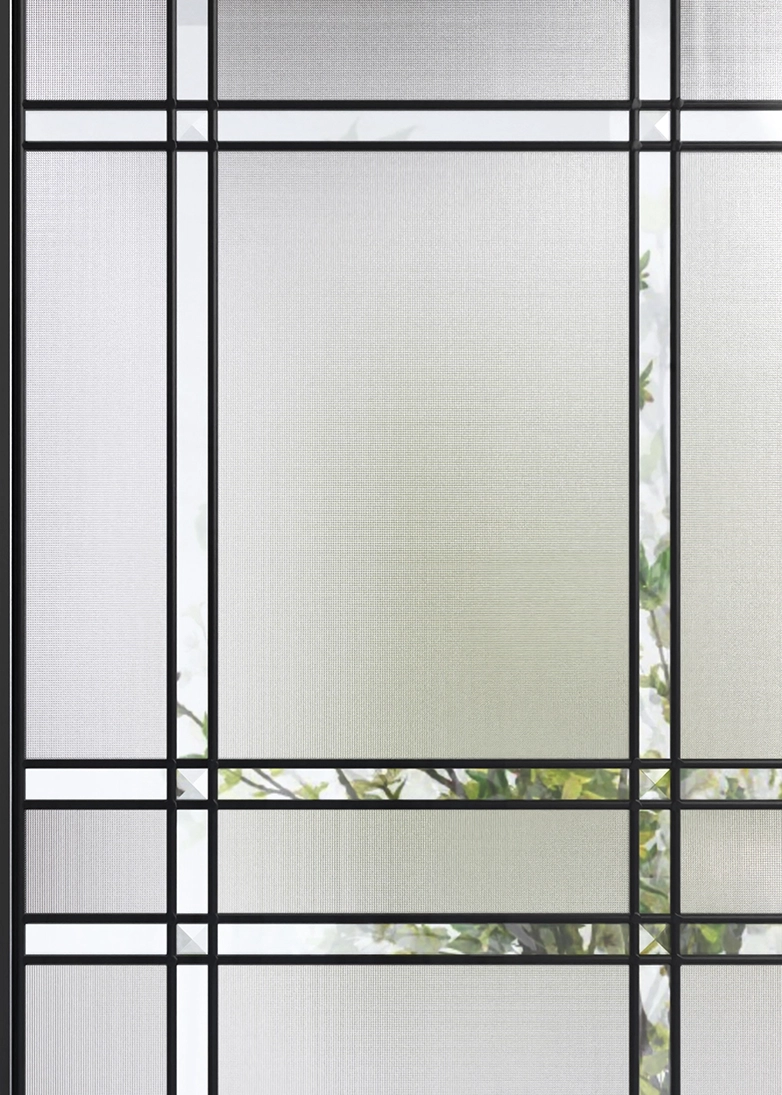 Crystal decorative door glass
