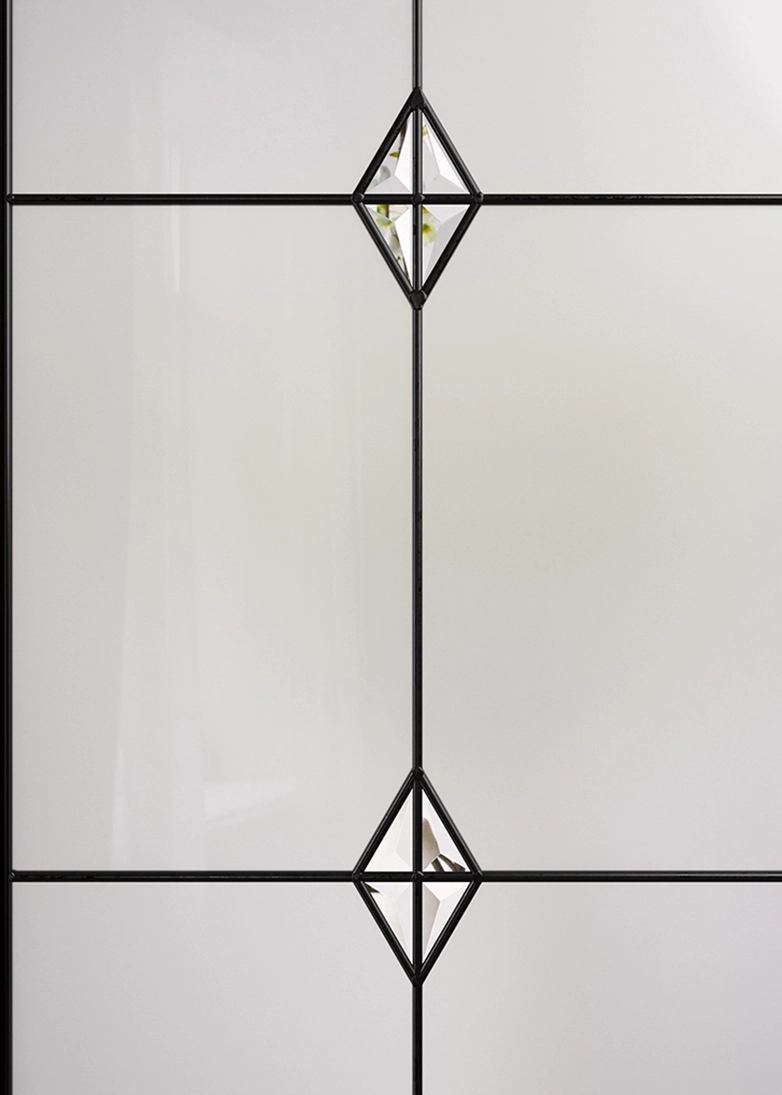 Luxe decorative door glass