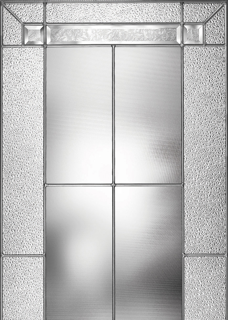 Rodin decorative door glass