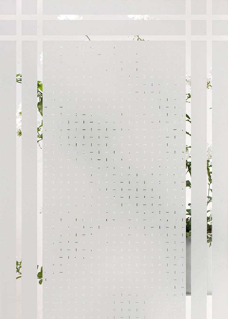 Transit decorative door glass