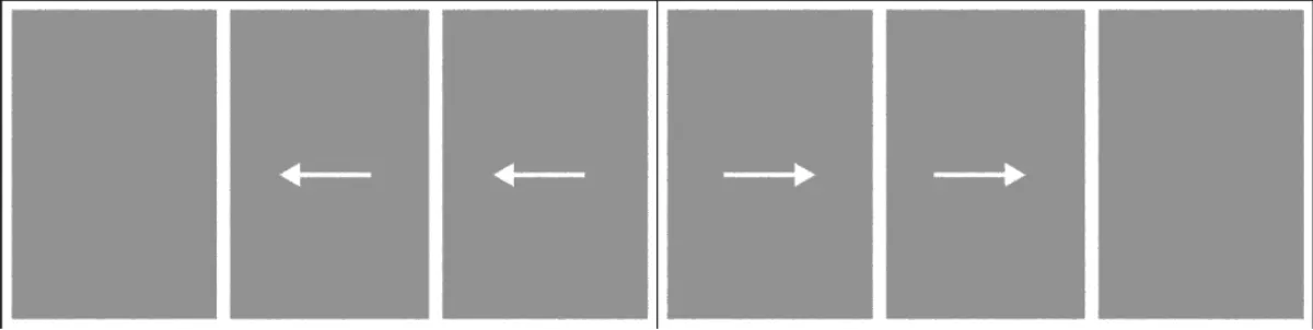 Rimini three-panel slide left and right configurations