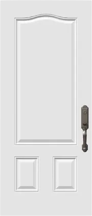 3 Panel Scroll Top Steel Entry Door