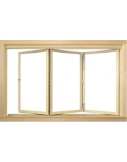 Wood Bi-Fold Sliding Window