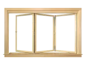 Wood Bi-Fold Sliding Window