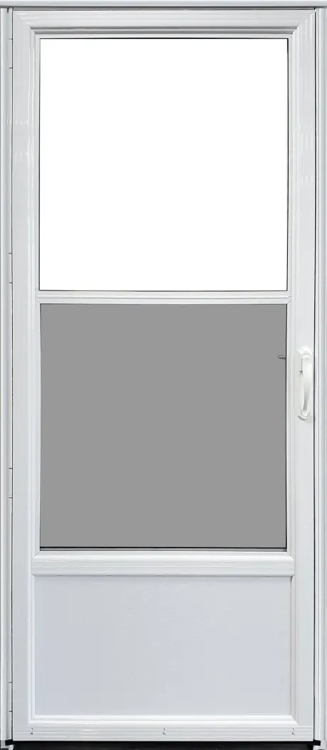 Self Storing Storm Door