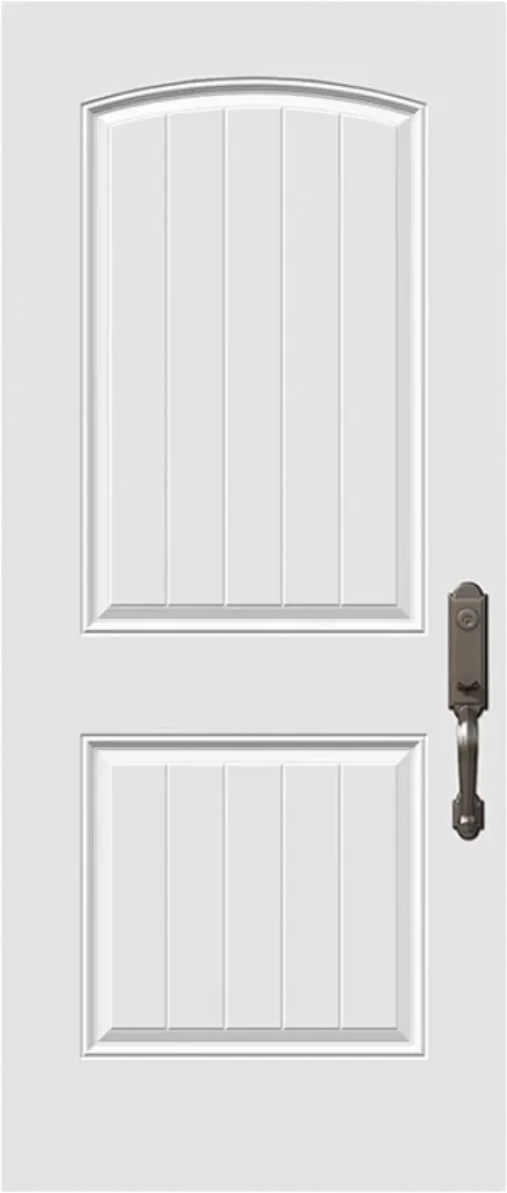 2 Panel Planked Camber Top Steel Entry Door