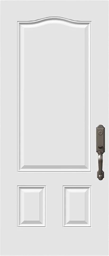 3 Panel Scroll Top Steel Entry Door