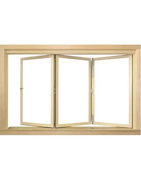 Wood Bi-Fold Sliding Window
