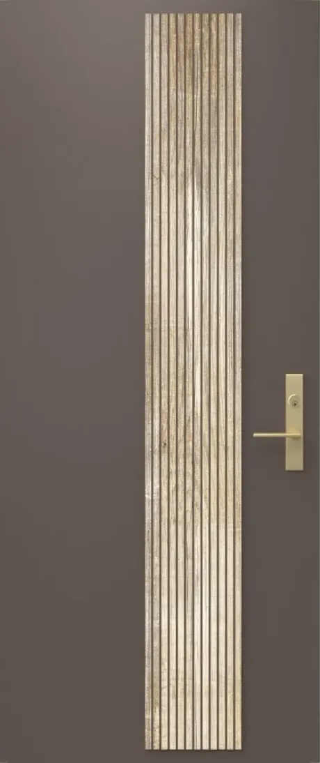 Wood Finish Steel Entry Door