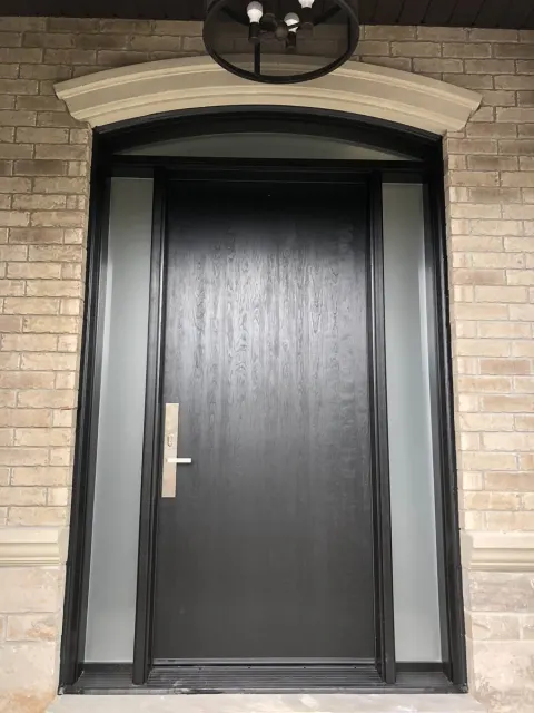 fiberglass-doors-installation-toronto-curved-stone-arch