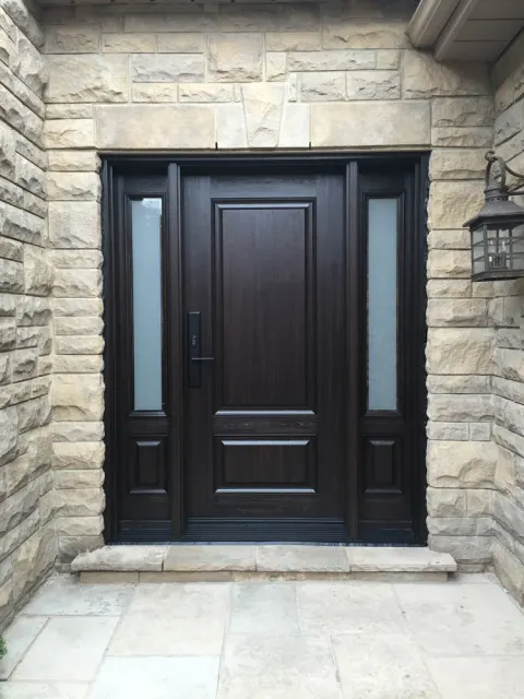 fiberglass-doors-installation-toronto-stone-courtyard