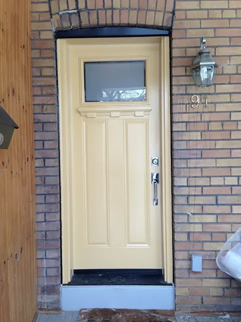 steel-door-installation-replacement-toronto-custom-yellow
