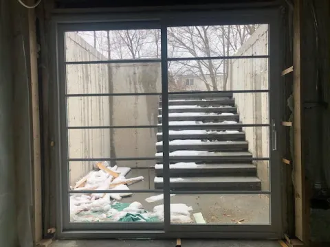 sliding doors with stairs