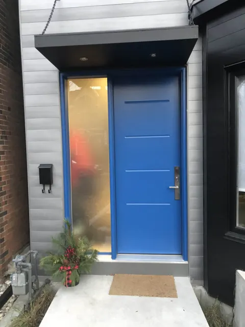 Blue Vogue steel door by Novatech