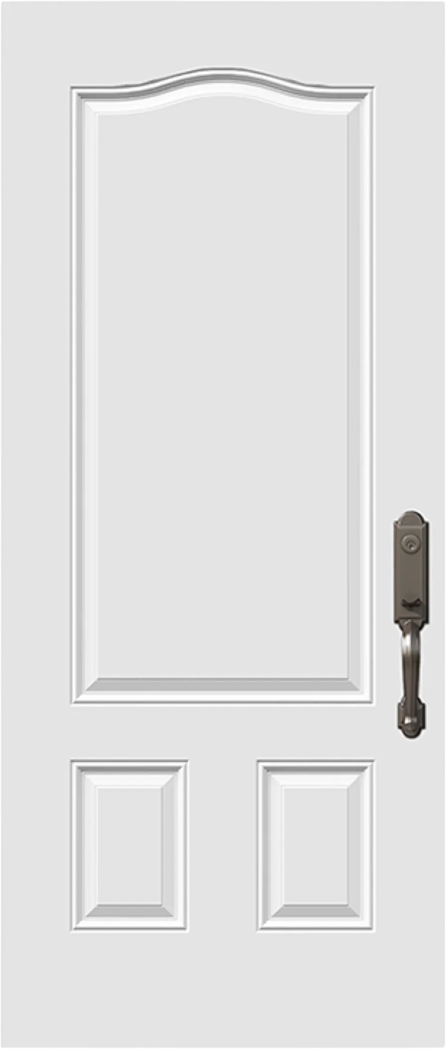 3 Panel Scroll Top Steel Entry Door